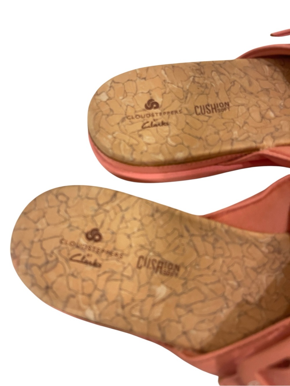 Women's Cloudsteppers By Clarks June Shell Coral Slide Sandals with Buckle - Picture 3 of 3